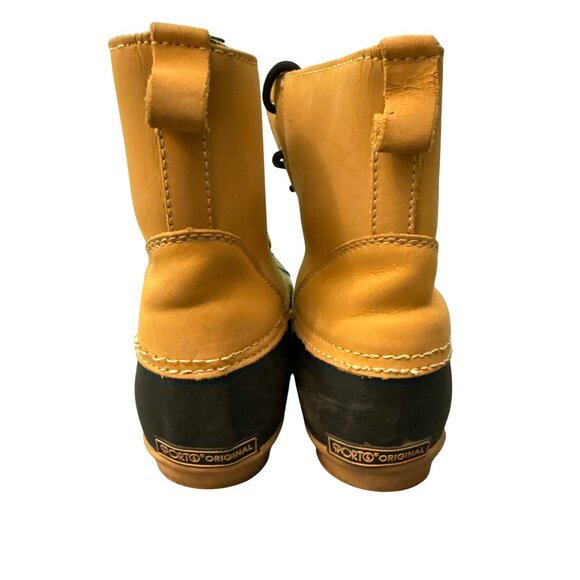 Sporto Original Duck Boots 11M Lace-Up Waterproof Rubber Sole Leather Upper - Picture 2 of 7